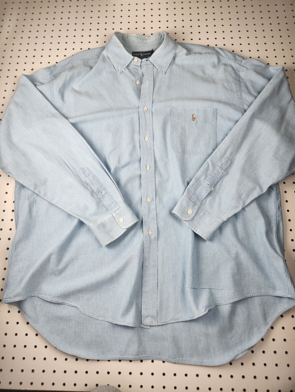 Vintage Polo Ralph Lauren Big Shirt Oversuze Fit XXXL Blue Button Down